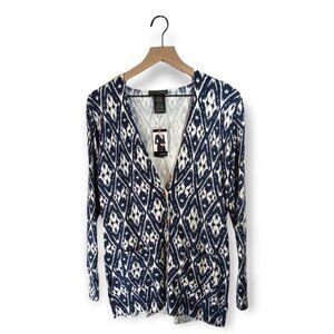Grace Elements NWT Boyfriend Button Down Sweater Size S